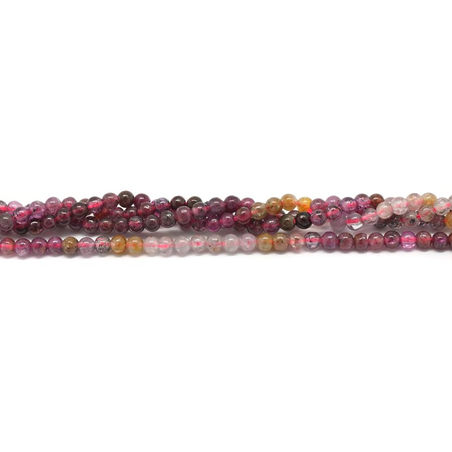 Ruby Banded 2mm Round - 15-16 Inch