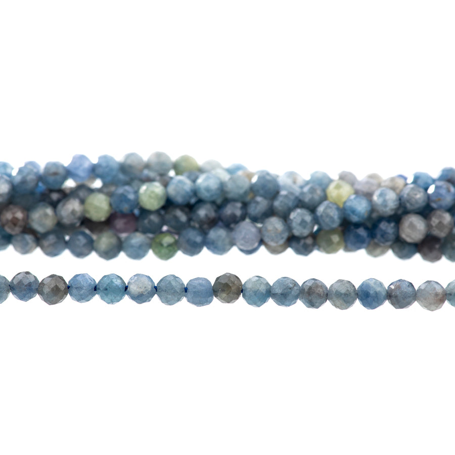 Sapphire 3mm Round Faceted - 15-16 Inch - Goody Beads