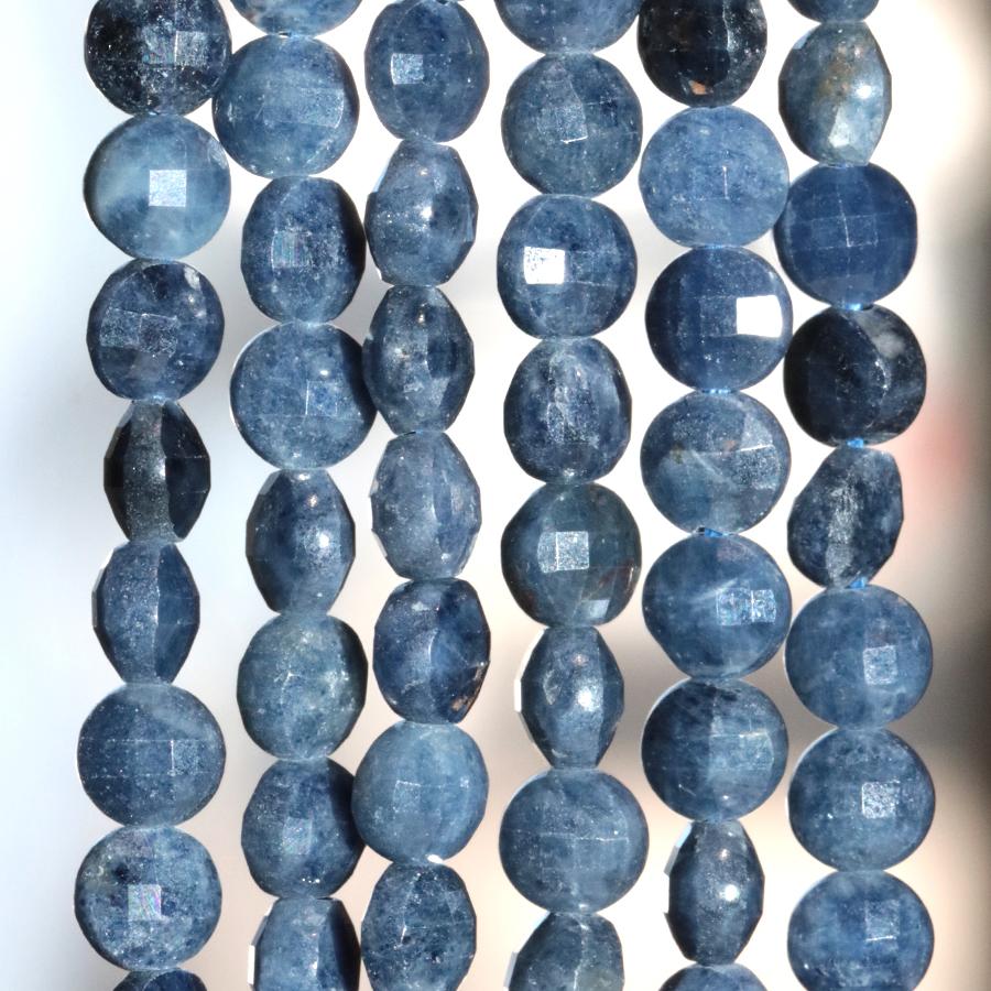 Sapphire 4mm Diamond Cut Faceted Coin 15-16 Inch