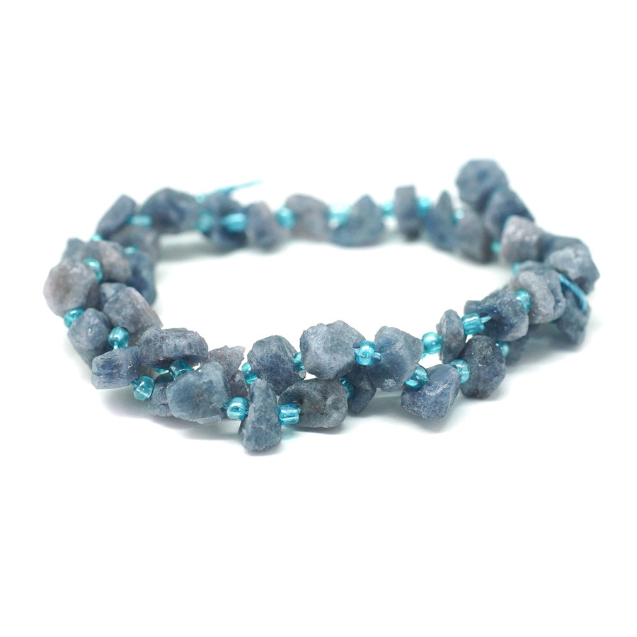 Sapphire Blue, Rough 7-9mm Nugget - 15-16 Inch - Goody Beads