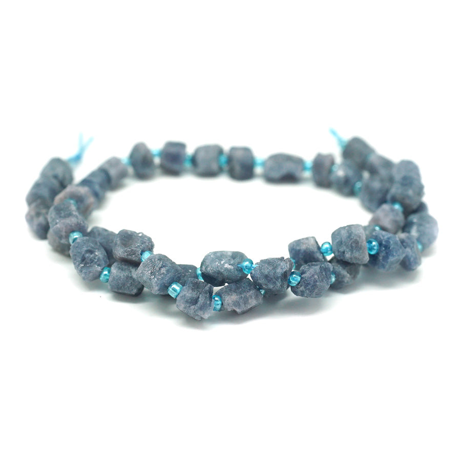 Sapphire Blue, Rough 9-12mm Nugget - 15-16 Inch - Goody Beads