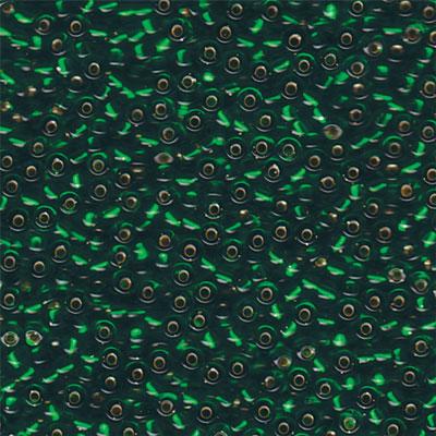 8-916 Silver Lined Green Miyuki Seed Beads Tube - Goody Beads