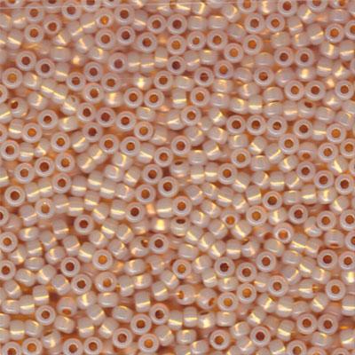 8-9196 24K Yellow Gold Lined Opal Miyuki Seed Beads Tube