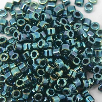 DB0006 11/0 Metallic Gunmetal Iris Miyuki Delica Seed Beads Tube - Goody Beads