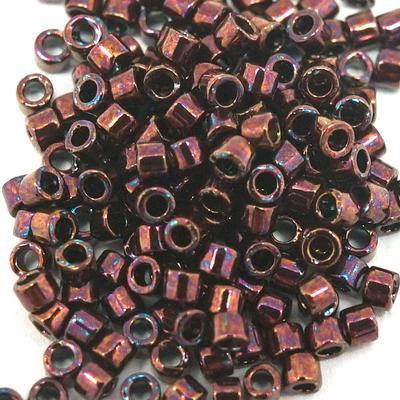 DB0012 11/0 Metallic Raspberry Miyuki Delica Seed Beads Tube - Goody Beads