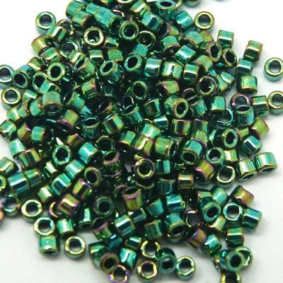 DB0027 11/0 Metallic Teal Iris Miyuki Delica Seed Beads Tube - Goody Beads