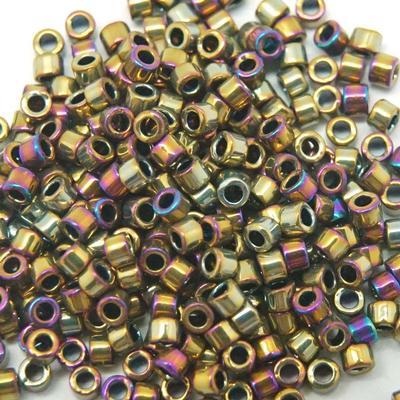 DB029 11/0 Metallic Purple Iris Miyuki Delica Seed Beads Tube - Goody Beads