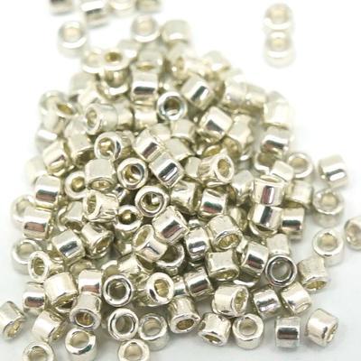 DB035 11/0 Galvanized Silver Miyuki Delica Seed Beads Tube - Goody Beads