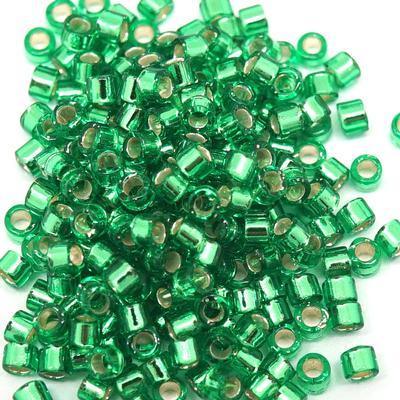 DB046 11/0 Silver Lined Light Green Miyuki Delica Seed Beads Tube - Goody Beads