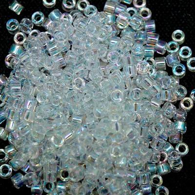 DB051 11/0 Crystal AB Miyuki Delica Seed Beads Tube - Goody Beads