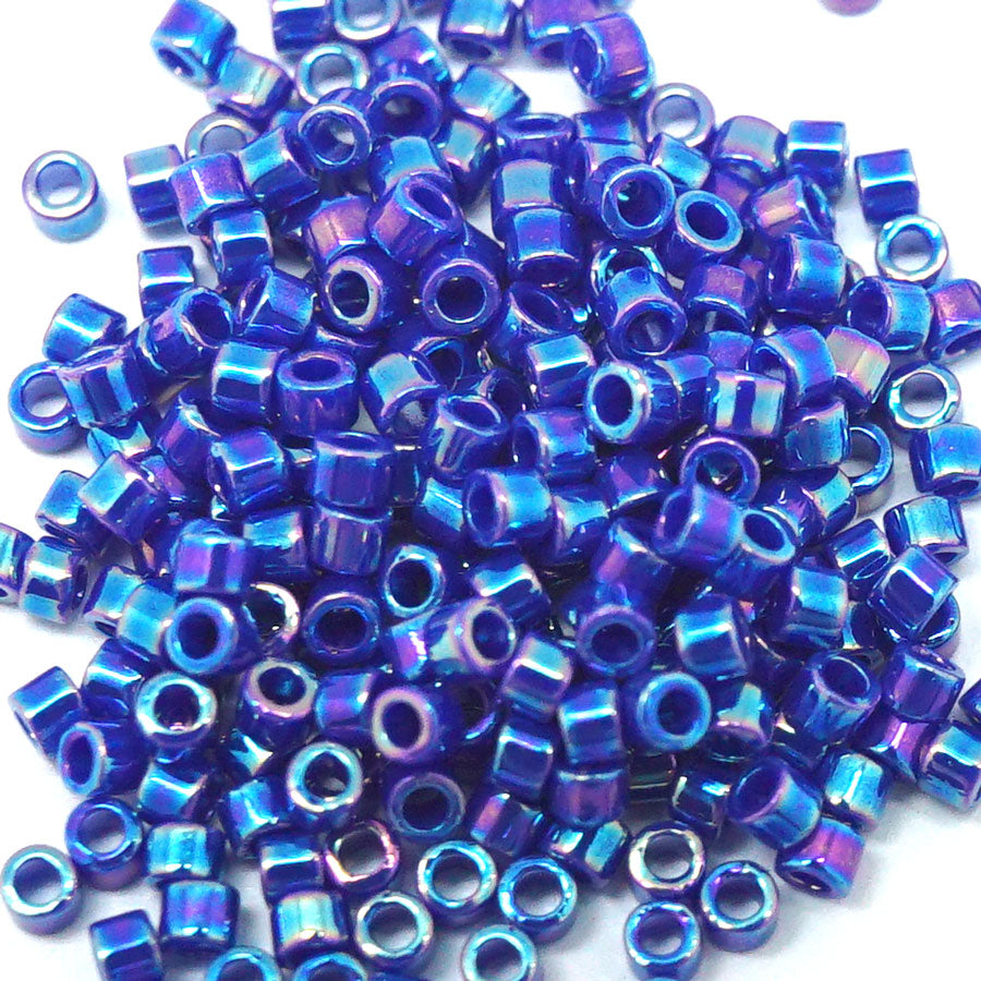 DB165 11/0 Opaque Royal Blue AB Miyuki Delica Seed Beads Tube - Goody Beads