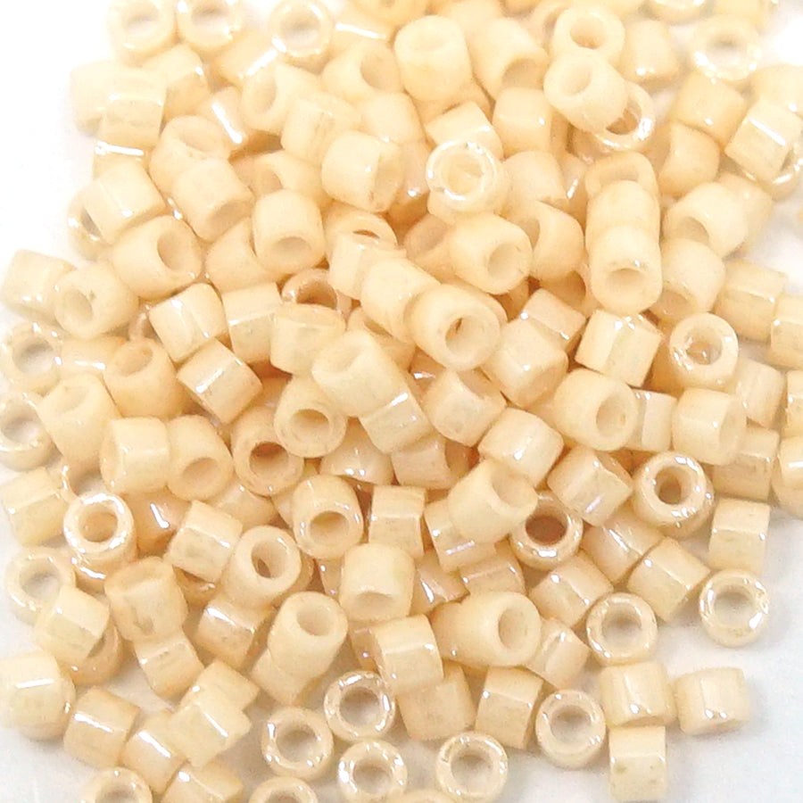 DB204 11/0 Light Beige Ceylon Miyuki Delica Seed Beads Tube - Goody Beads