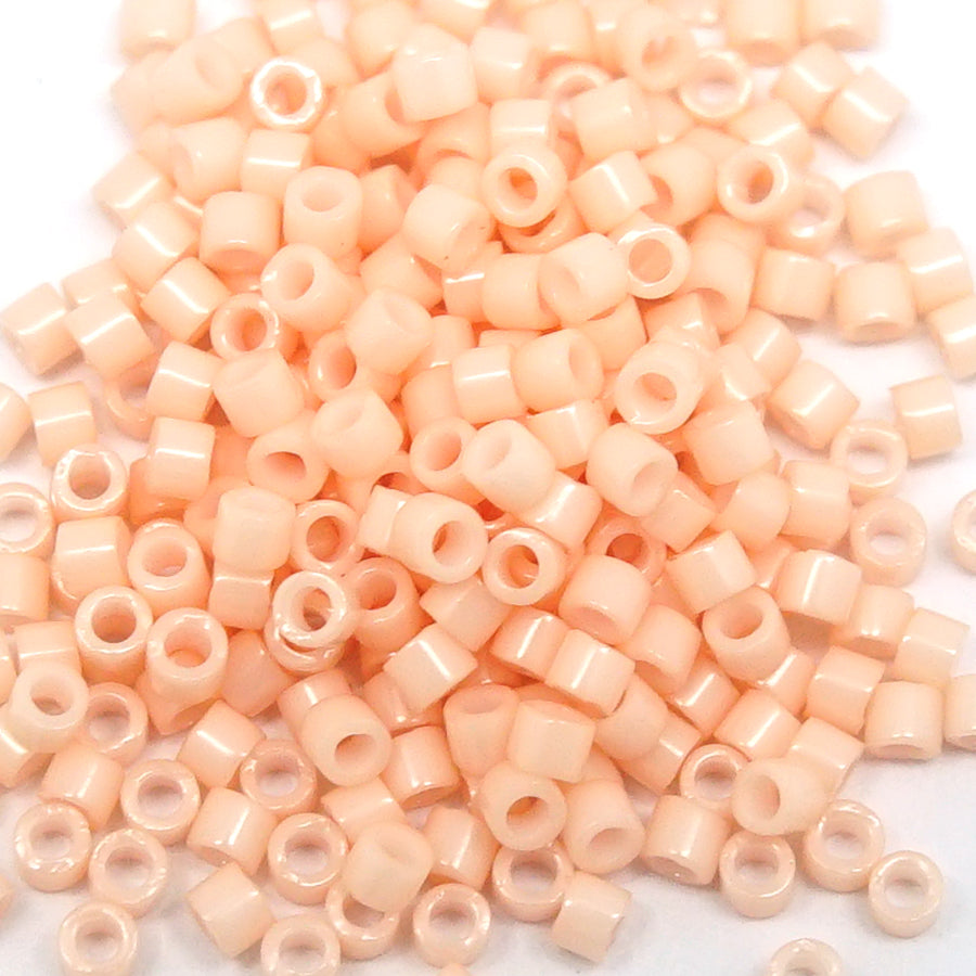 DB206 11/0 Opaque Salmon Miyuki Delica Seed Beads Tube - Goody Beads