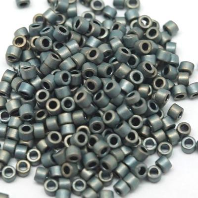 DB307 11/0 Matte Metallic Silver Gray Miyuki Delica Seed Beads Tube - Goody Beads