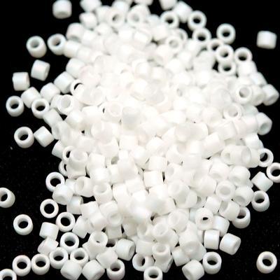 DB351 11/0 Matte White Miyuki Delica Seed Beads Tube - Goody Beads