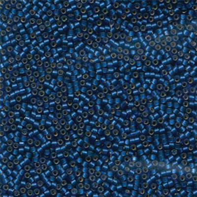 DB693 11/0 Silver Lined Semi Matte Medium Dyed Blue Miyuki Delica Seed Beads Tube - Goody Beads