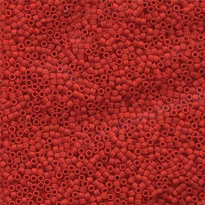 DB753 11/0 Opaque Dark Red Miyuki Delica Seed Beads Tube - Goody Beads