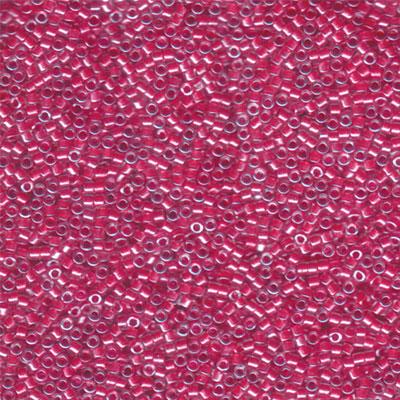 DB914 11/0 Sparkling Dark Pink Lined Crystal Miyuki Delica Seed Beads Tube - Goody Beads