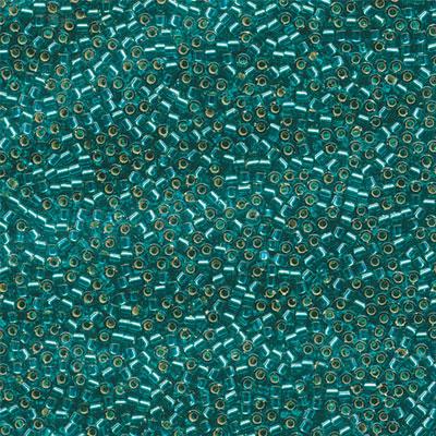 DB1208 11/0 Silver Lined Caribean Teal Miyuki Delica Seed Beads Tube - Goody Beads