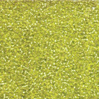 11-914 Silver Lined Chartreuse Miyuki Seed Beads Tube - Goody Beads