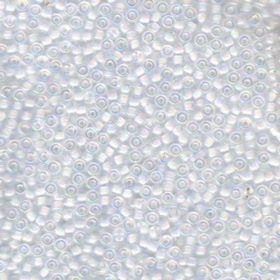 11-9284 White Lined Crystal AB Miyuki Seed Beads Tube - Goody Beads