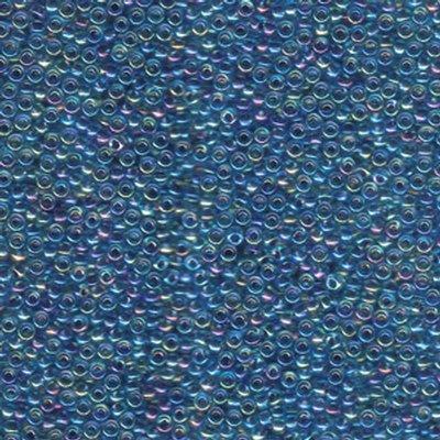 11-9339 Blue Lined Aqua AB Miyuki Seed Beads Tube - Goody Beads