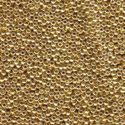 11-91052 Galvanized Yellow Gold Miyuki Seed Beads Tube - Goody Beads