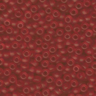 6-9141F Matte Transparent Red Miyuki Seed Beads Tube - Goody Beads