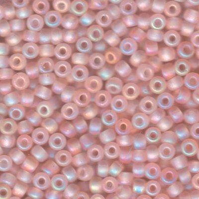 6-9155FR Matte Transparent Light Tea Rose AB Miyuki Seed Beads Tube - Goody Beads