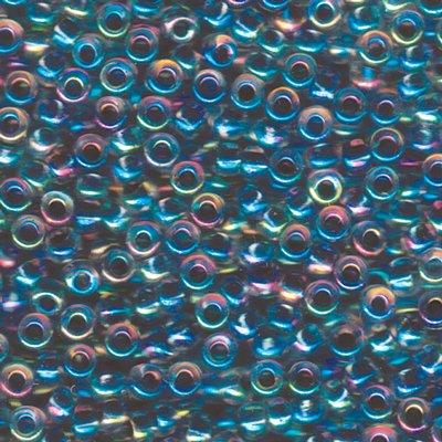 6-9283 Variegated Blue Lined Crystal AB Miyuki Seed Beads Tube - Goody Beads