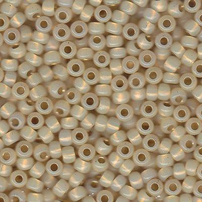 6-9577 Dyed Cream Silver Lined Alabaster Miyuki Seed Beads Tube - Goody Beads