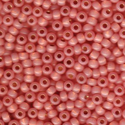 6-9642 Dyed Salmon Silver Lined Alabaster Miyuki Seed Beads Tube - Goody Beads