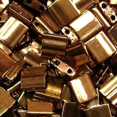 TL457-TB Dark Bronze Tila Beads Tube - Goody Beads