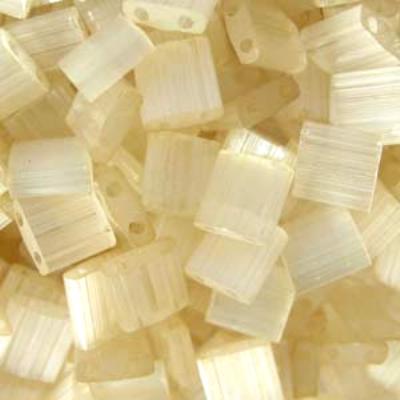 TL2592-TB Ivory Mist Tila Beads Tube - Goody Beads