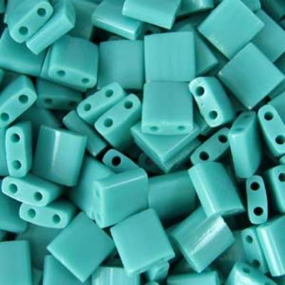 TL412-TB Opaque Turquoise Green Tila Beads Tube - Goody Beads