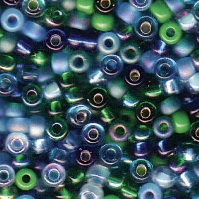 8-9MIX06 Lagoon Mix Size 8 Miyuki Seed Beads Tube - Goody Beads