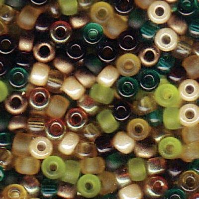 8-9MIX07 Earthtone Mix Size 8 Miyuki Seed Beads Tube - Goody Beads