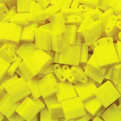 TL404-TB Opaque Yellow Miyuki Tila Beads Tube - Goody Beads