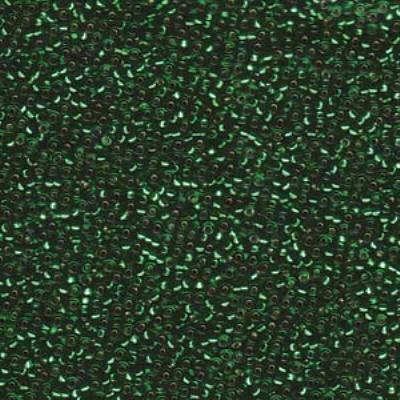 15-91422 Silver Lined Emerald Miyuki Seed Beads Tube - Goody Beads