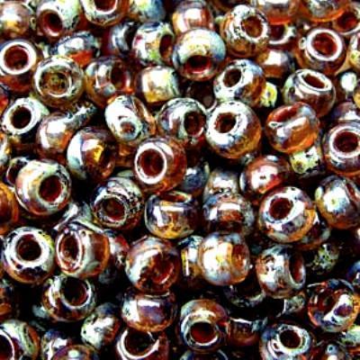 6-94505 Picasso Transparent Light Smokey Topaz Miyuki Seed Beads Tube - Goody Beads