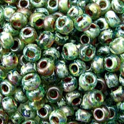 6-94506 Picasso Olivine Miyuki Seed Beads Tube - Goody Beads