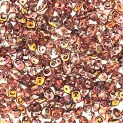 DU0500030-27101 Crystal Capri Gold SuperDuo Two Hole Czech Seed Beads Tube - Goody Beads