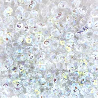 DU0500030-28701 Crystal AB SuperDuo Two Hole Czech Seed Beads Tube - Goody Beads