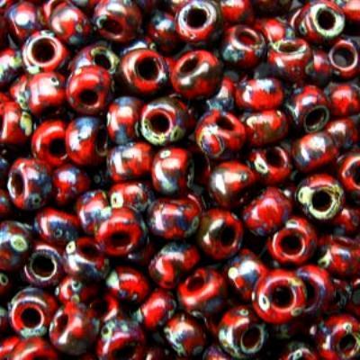 8-94513 Picasso Red Garnet Matte Miyuki Seed Beads Tube - Goody Beads