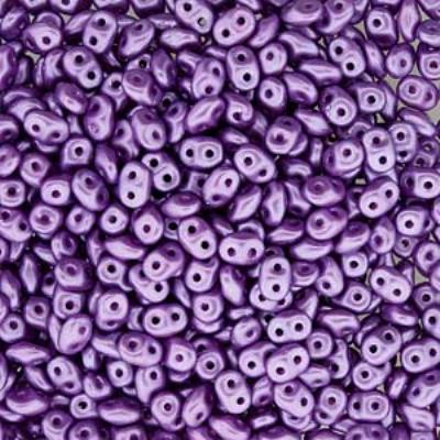 DU0525012-TB Pastel Lilac SuperDuo Two Hole Czech Seed Beads Tube - Goody Beads