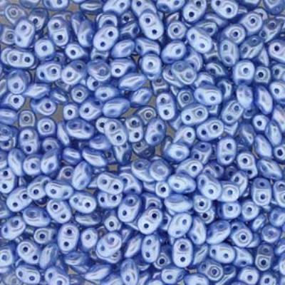 DU0525014-TB Pastel Light Sapphire SuperDuo Two Hole Czech Seed Beads Tube - Goody Beads