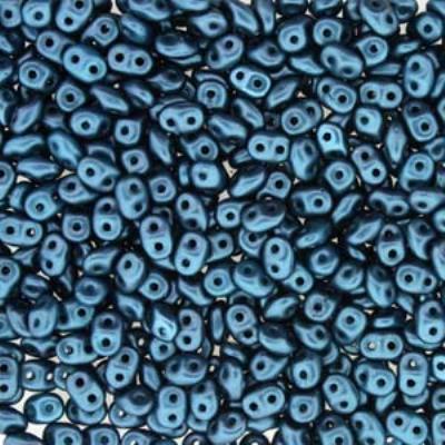 DU0525033-TB Pastel Petrol SuperDuo Two Hole Czech Seed Beads Tube - Goody Beads