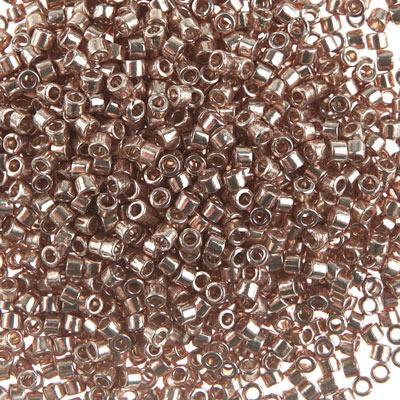 DB1834 11/0 Champagne Delica Duracoat Galvanized Seed Beads Tube - Goody Beads