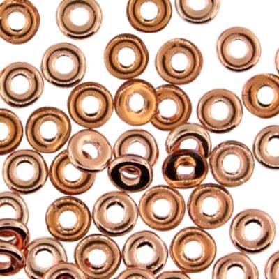 OB2400030-27101 Crystal Capri Gold Czech Glass O Beads - Goody Beads