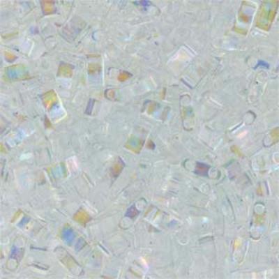 TLH250-TB Crystal AB Miyuki 1/2 Cut Tila Beads Tube - Goody Beads